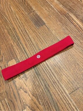 Lululemon Luxtreme Training Headband Lulu Red Non Slip Athletic Yoga Sweatband
